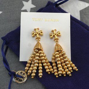 Tory Burch Roxanne Tassel Statement Earrings (Brand New with Dust Bag)